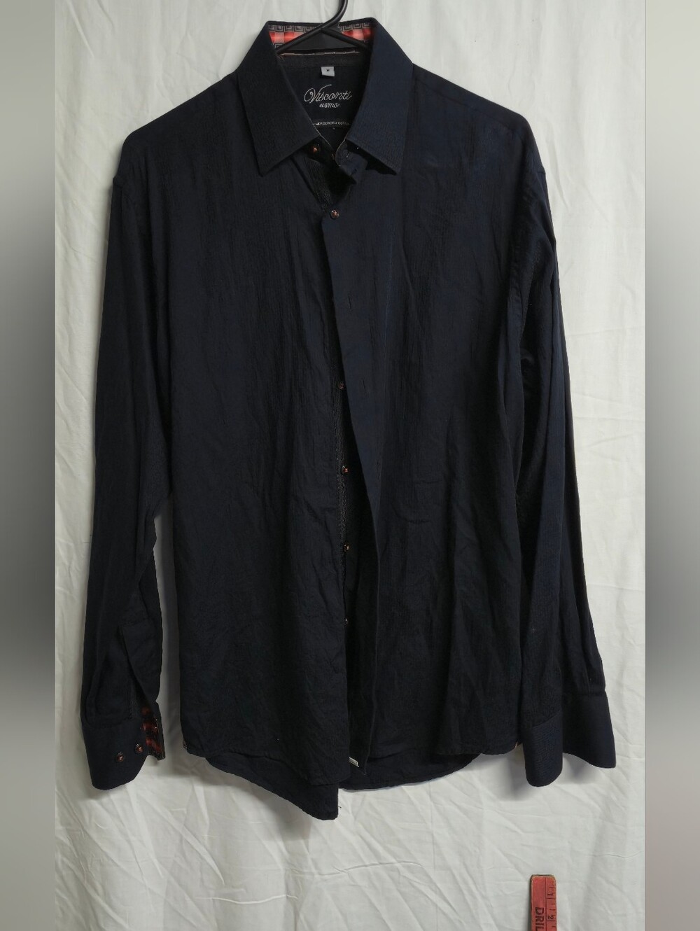 Vittorio Dark Black Long-Sleeve Shirt Jacket Size Medium
